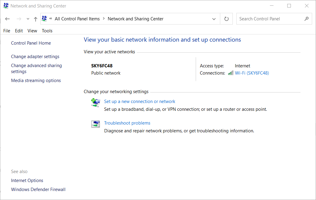 The Network and Sharing Center bluetooth audio stuttering windows 10