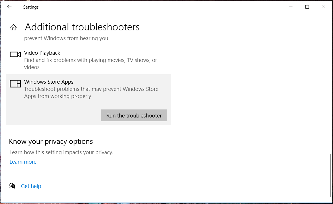Windows Store Apps troubleshooter intel graphics control panel not opening