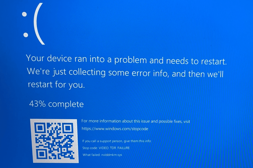 fix video_tdr_failure error in Windows 11