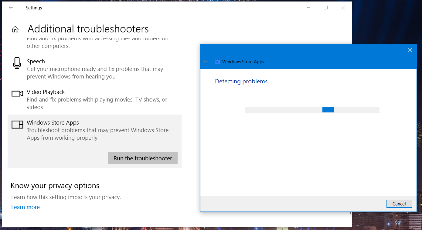 Windows Store Apps troubleshooter forza horizon 4 this app can't open