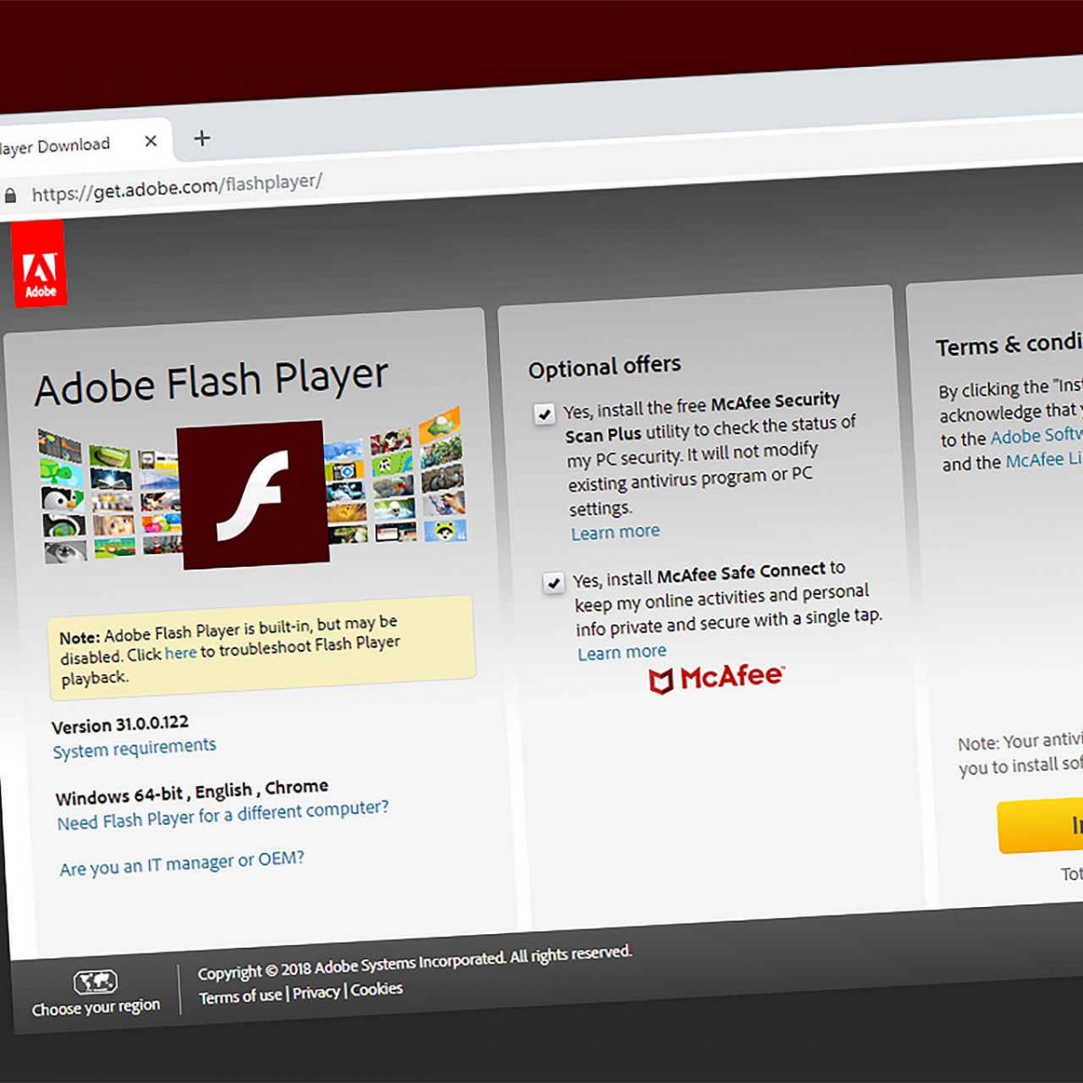 how to get adobe flash player to stop popping up mac