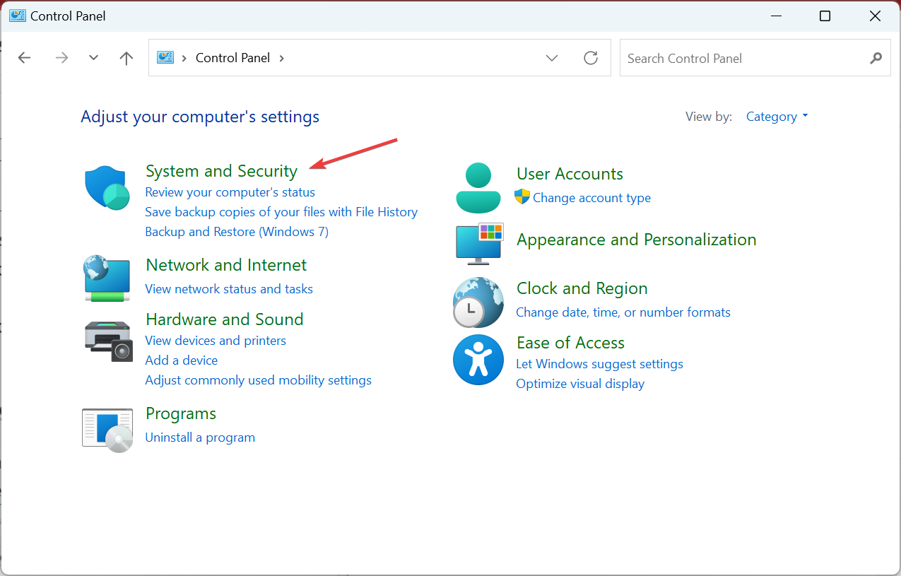 system and security to fix windows 10 access denied administrator
