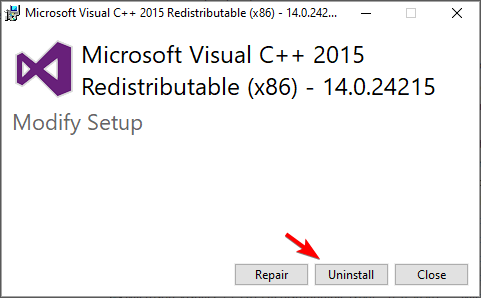Fix Cannot Install Visual C 15 Redistributable