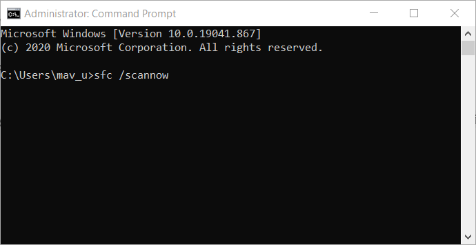 Command Prompt error 0x800f0830