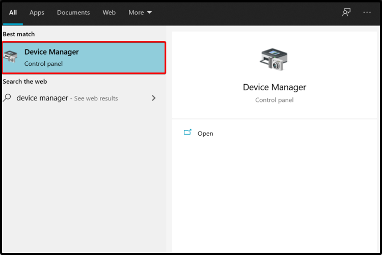 open device manager on pc