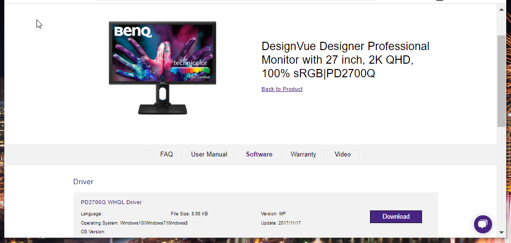 BenQ download option How to install benq drivers