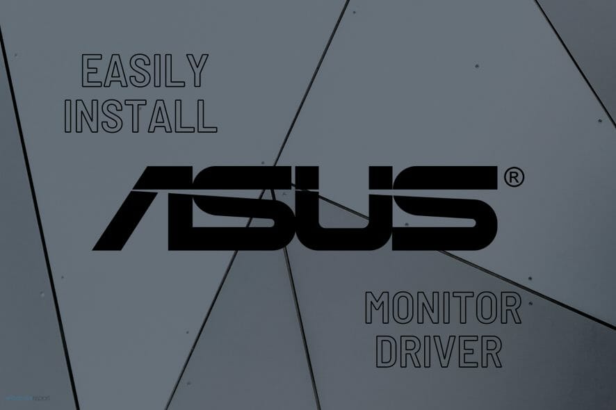 Asus Monitor driver installation