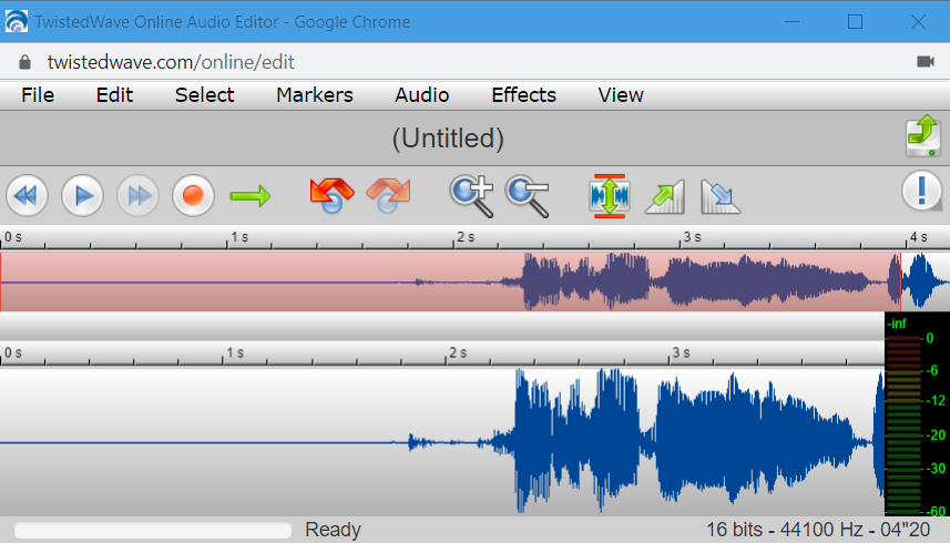 TwistedWave browser sound editor