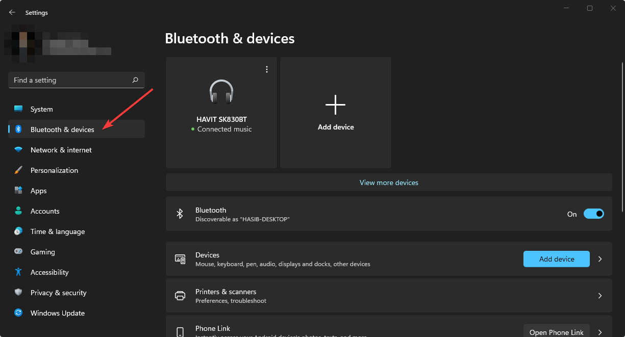 going bluetooth devices windows 11 settings