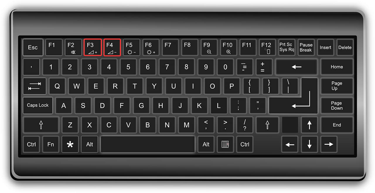 Multimedia Keys Turn Volume Up Laptop 