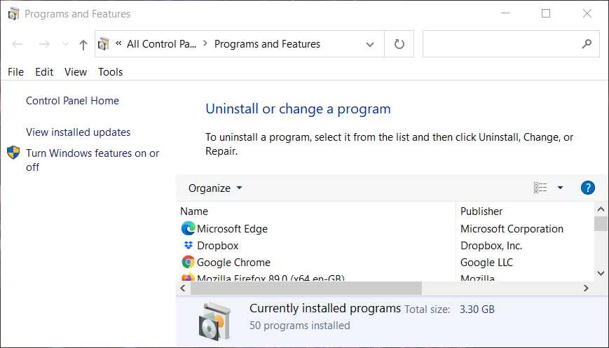 Programs and Features minecraft forge not installing windows 10