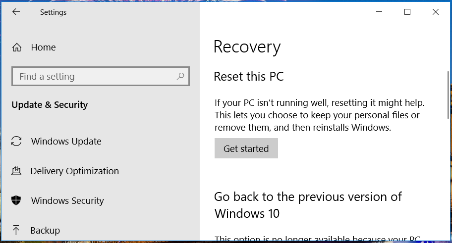 The Get started option pshed.dll windows 10 bsod