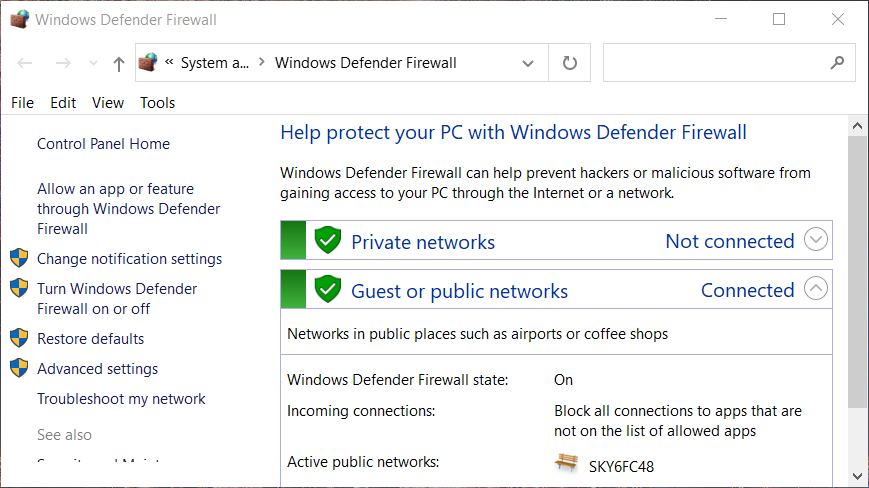 Windows Defender Firewall amd driver install stuck