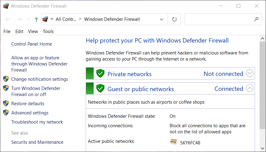 Windows Defender Firewall minecraft forge not installing windows 10