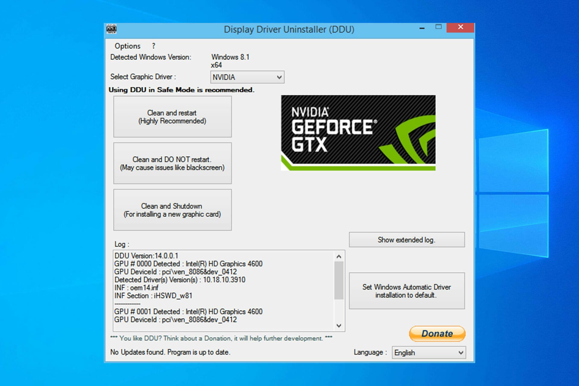 Display driver 2024 uninstaller nvidia