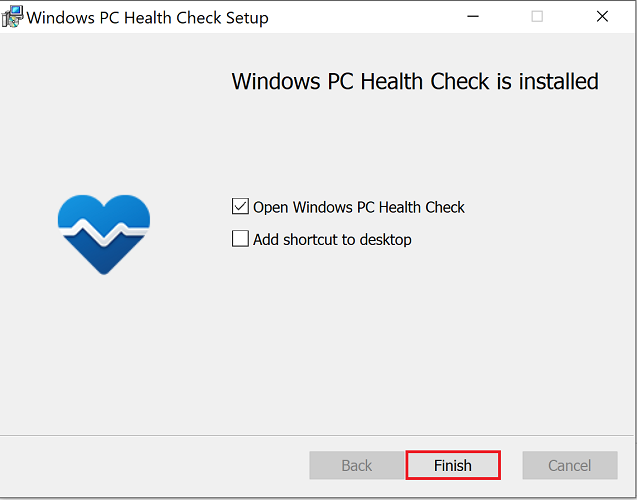 Aplicația PC Health Check