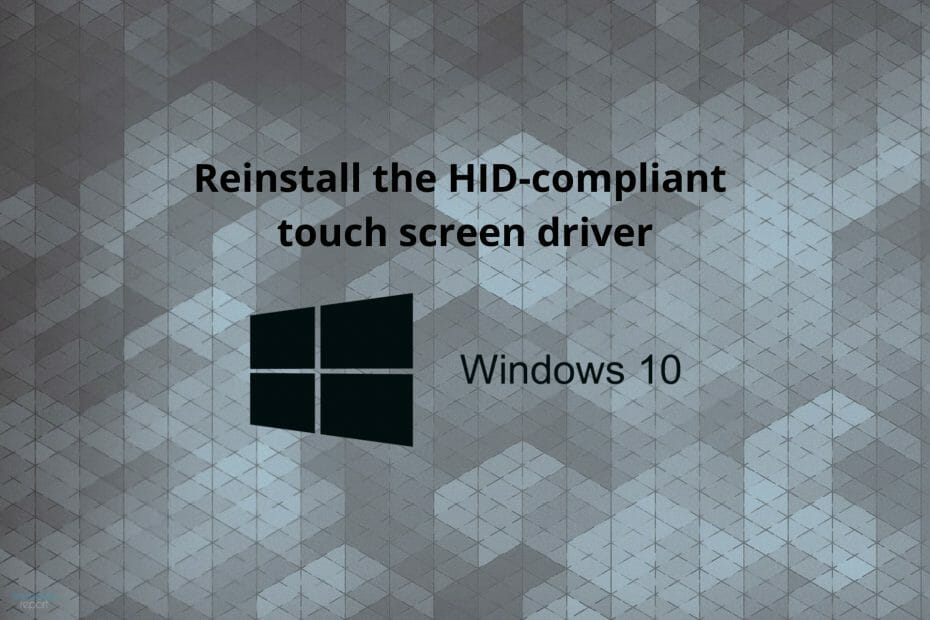 hid compliant touch screen driver update download