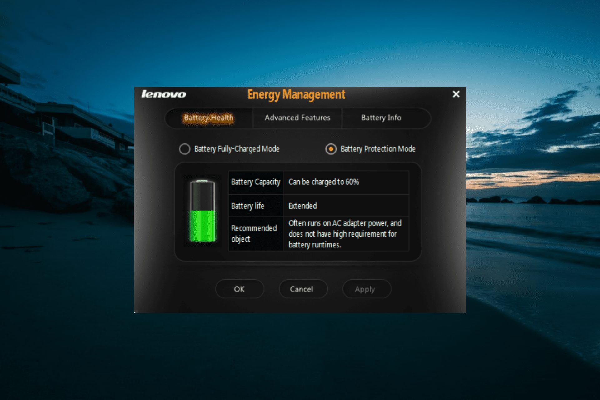 lenovo power manager not working on windows 10