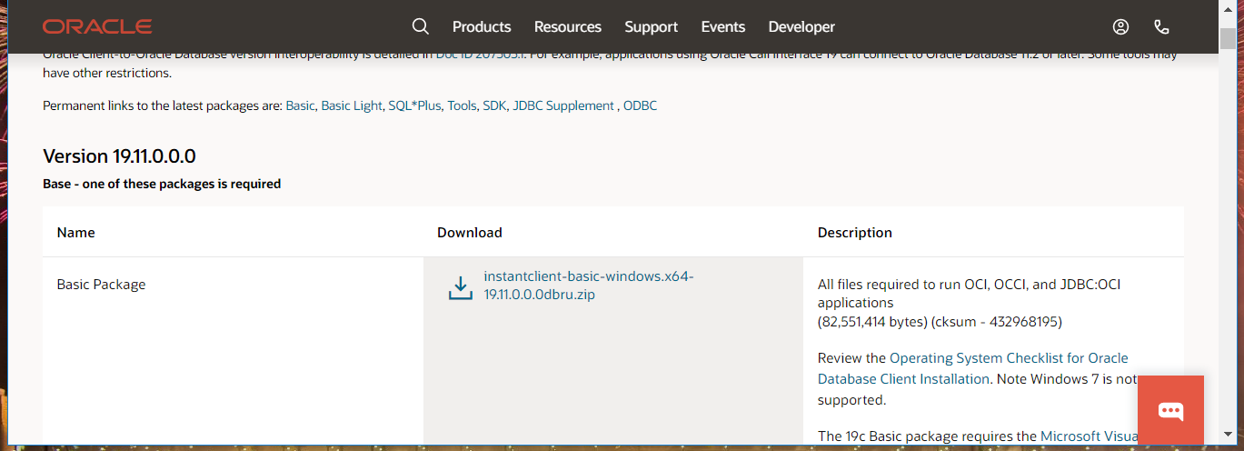 The Oracle package download page install oracle odbc driver windows 10