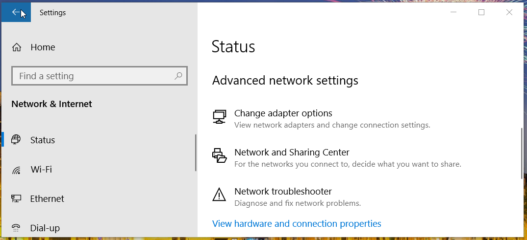 Status tab ethernet spiking in task manager