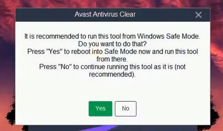 Avast Clear utility avast error occurred during uninstallation