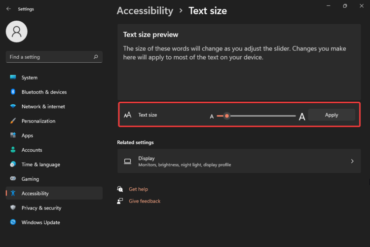 how to change font size in windows 11 adjustment