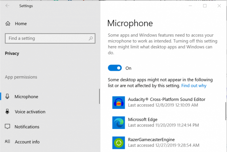 macbook air mic not working on skype