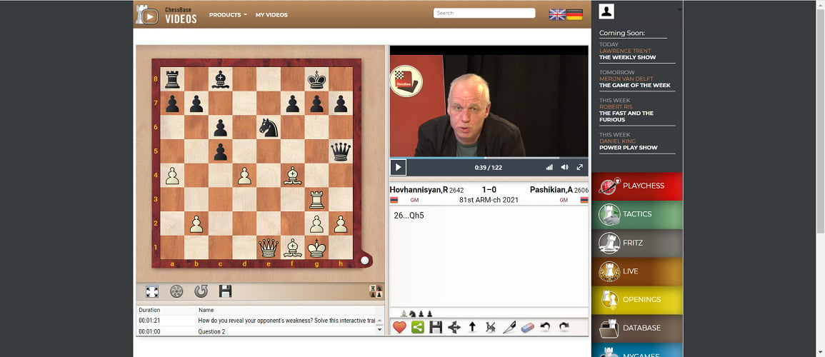 ChessBase Account - Video overview of Playchess