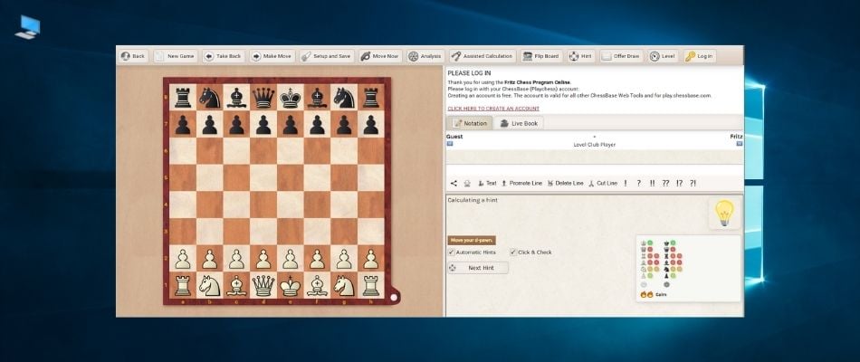 separate clock controls for fritz chess
