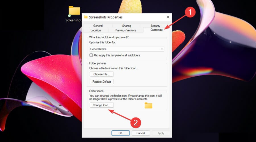 how to change icons on windows 11 setting
