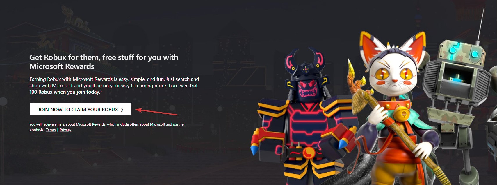 US] Hey Kiddies, ROBLOX - 100 ROBUX Gift Codes Just Showed Up In The Redeem  Section For Me - direct link in the comments : r/MicrosoftRewards