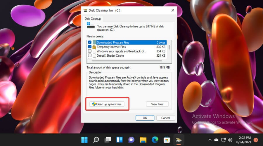 how to delete temporary files windows 11 system files