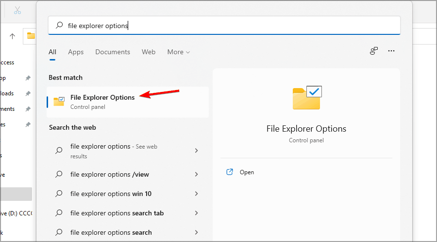 file explorer taskbar settings