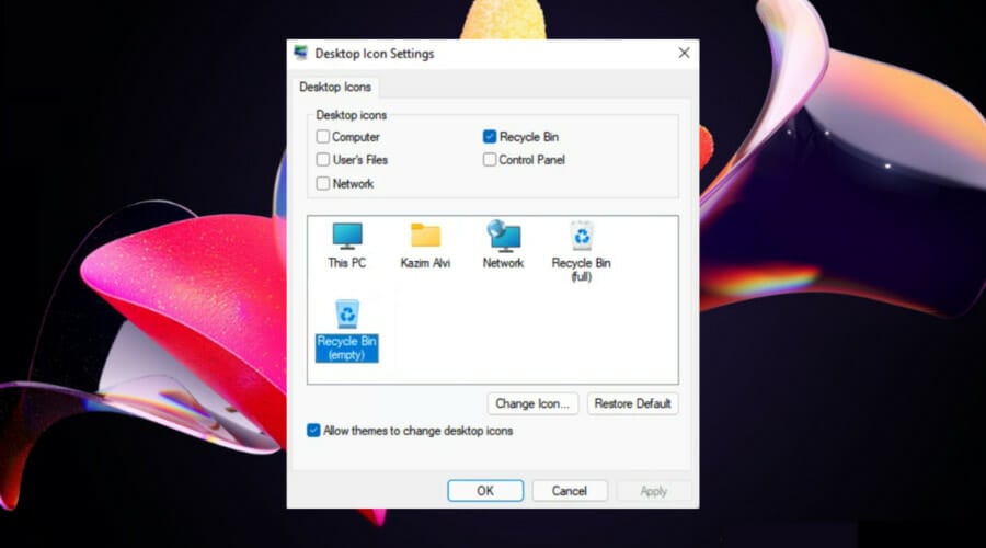 change icon desktop