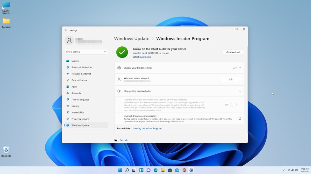 How to leave the Windows Insider program