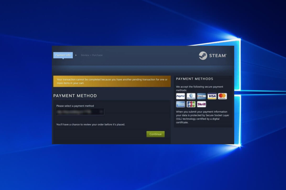 Steam 'Your Transaction Cannot Be Completed' How to Fix