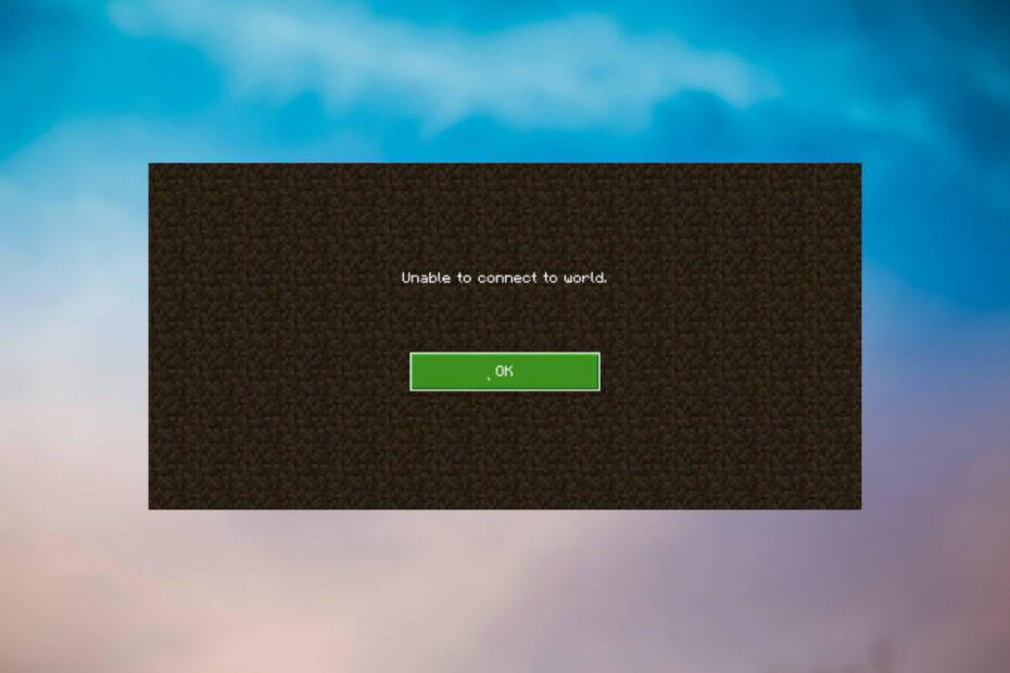 Unable to Connect to World with Minecraft Crossplay