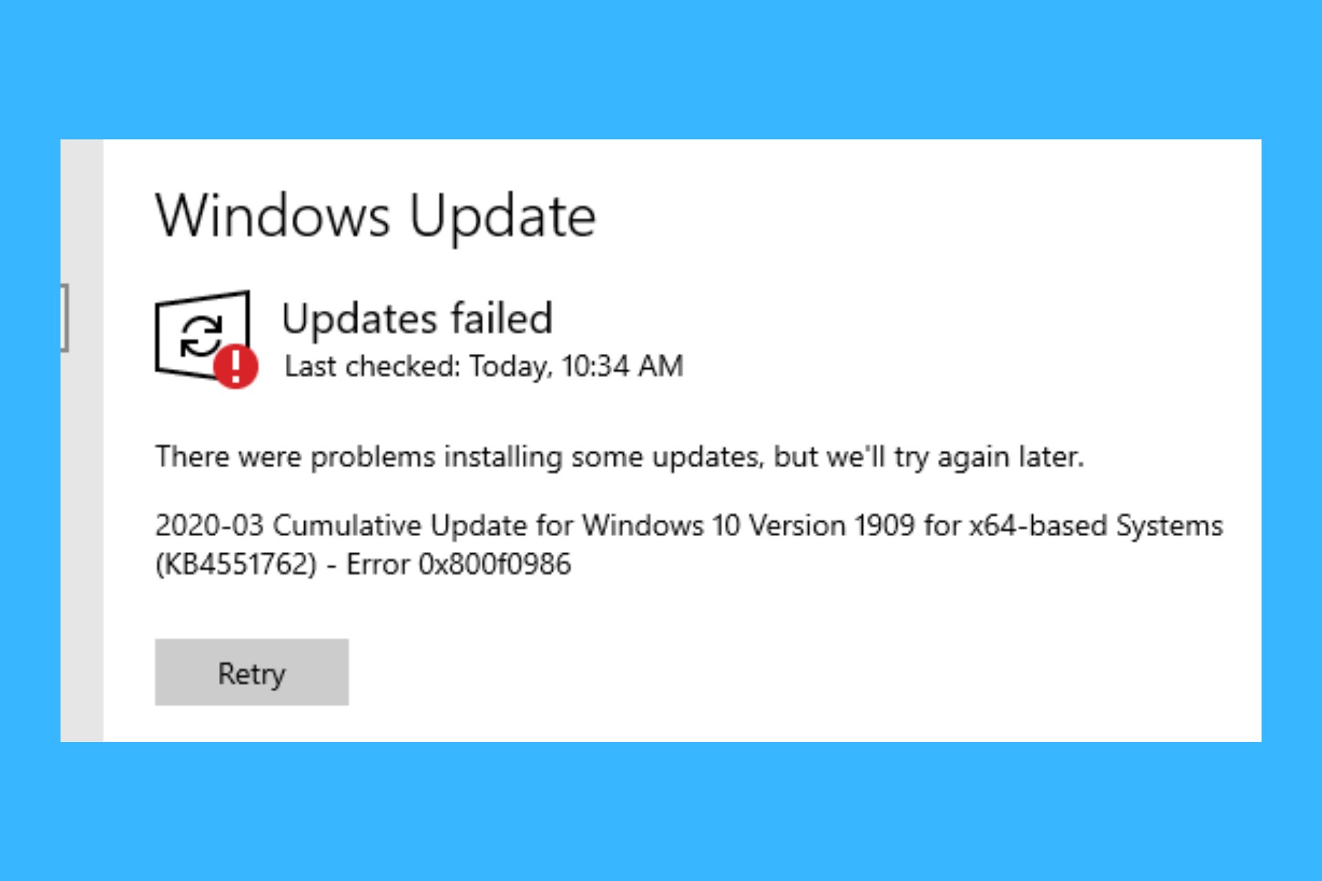 0x800f0986 windows update error