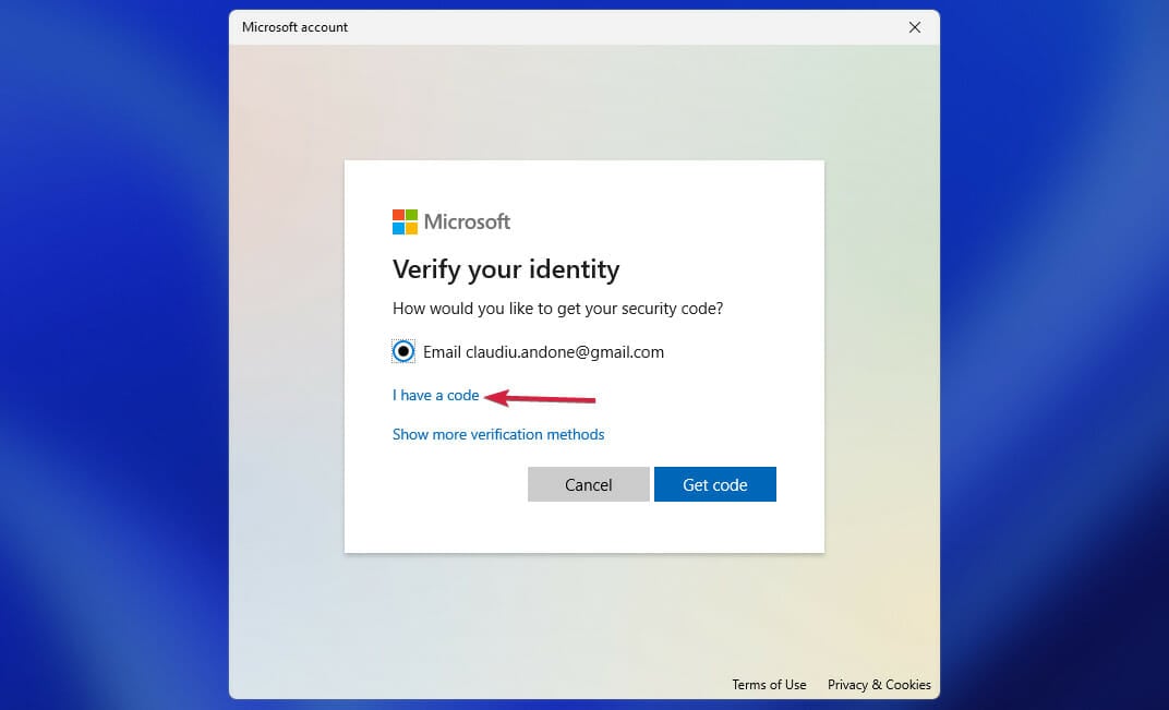 microsoft account verify identity