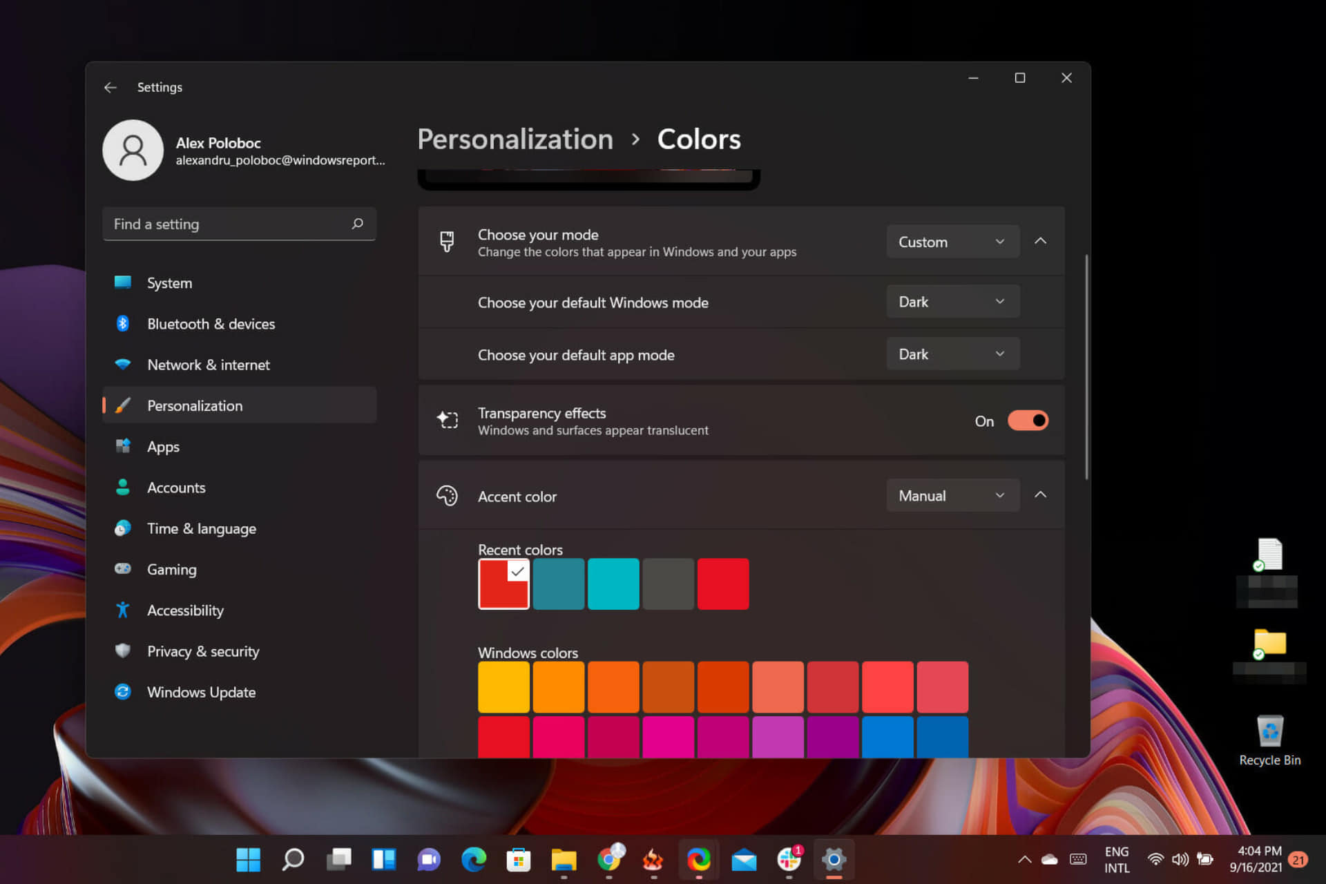 disable window border color in windows 11 featured