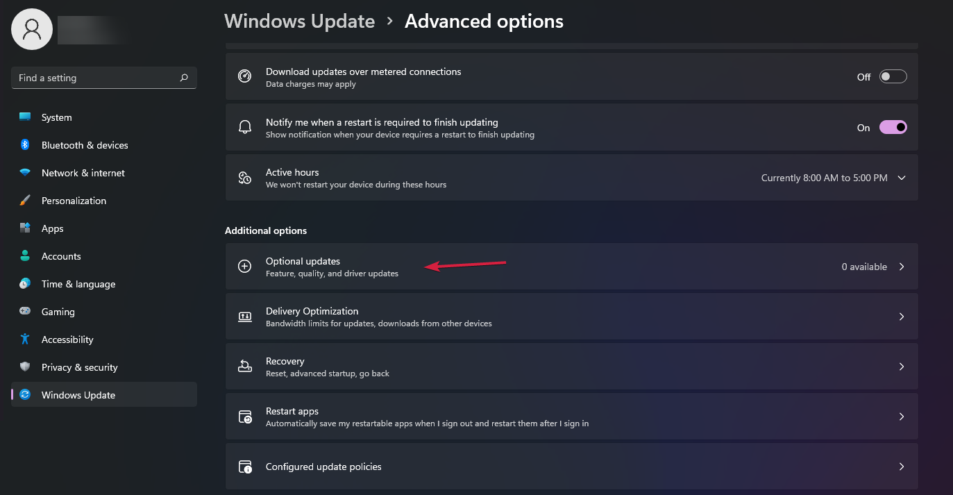 optional updates windows 11