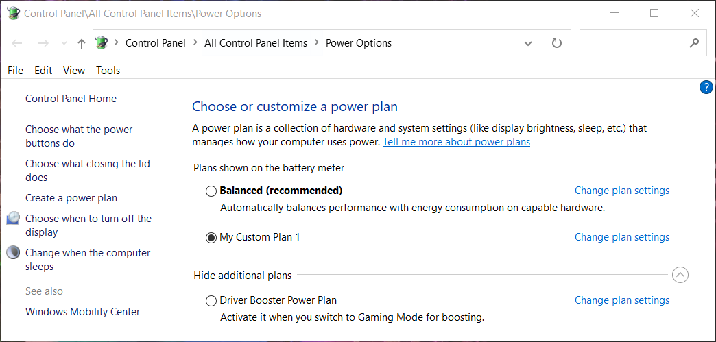 The Power Options applet airpods won't connect to
