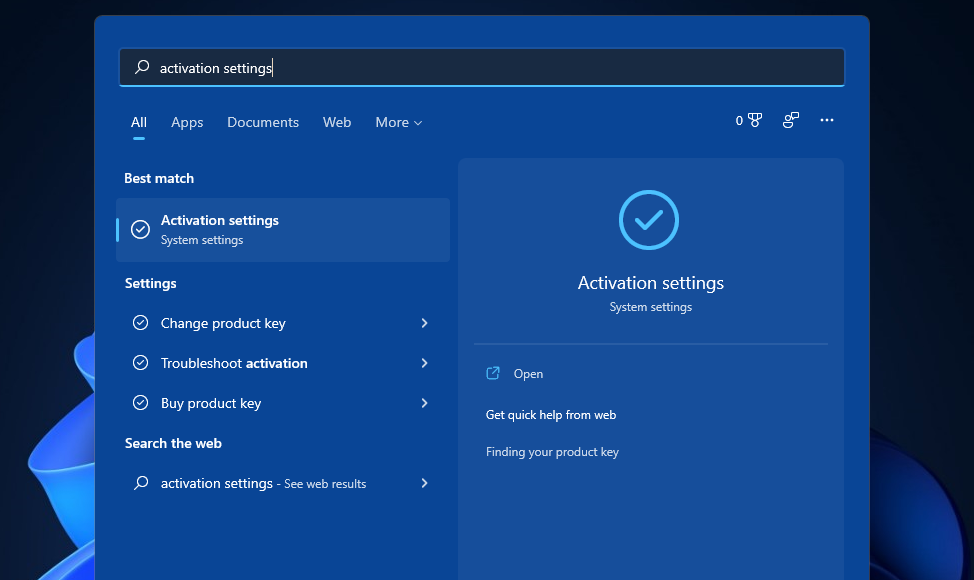 Activation settings change taskbar color in windows 11