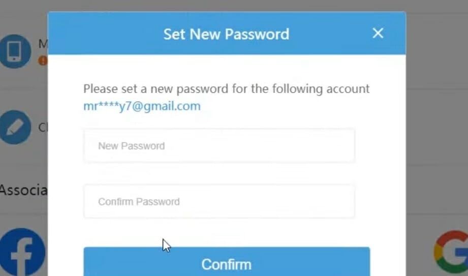 Set New Password genshin impact email not yet registered