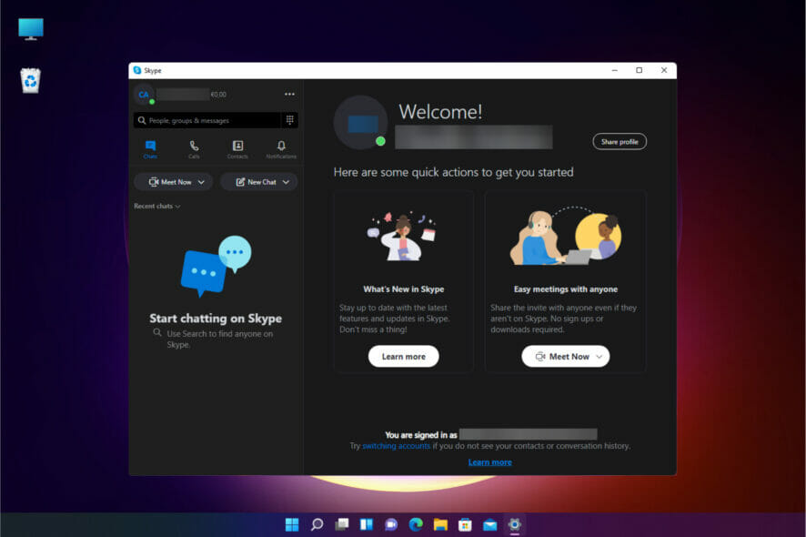 Enable Skype in Windows 11