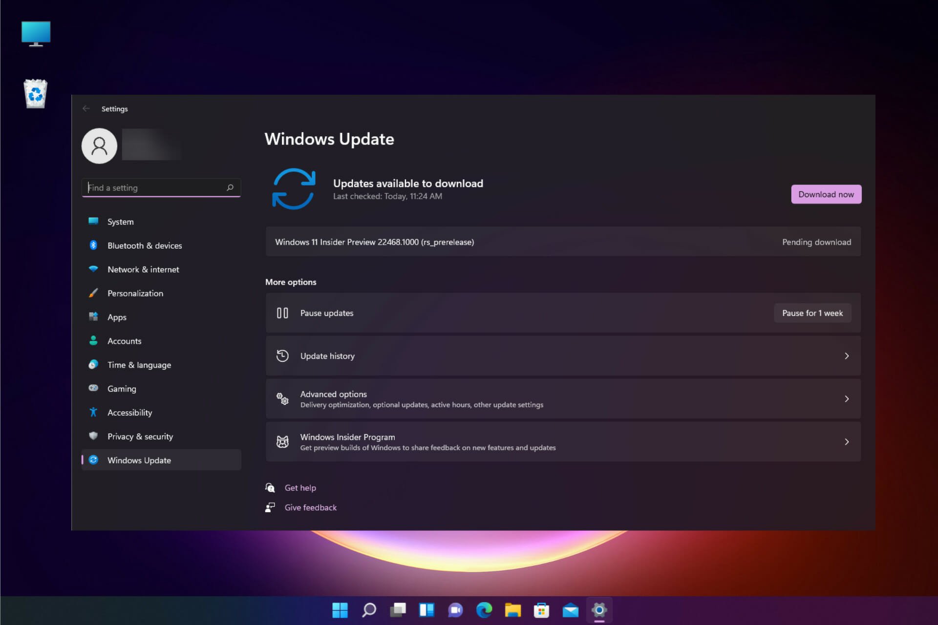 Windows 11 build 22468 new features