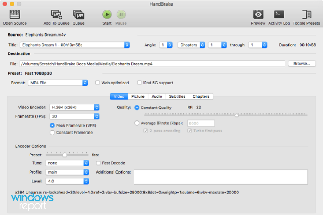 handbrake video converter hevc files