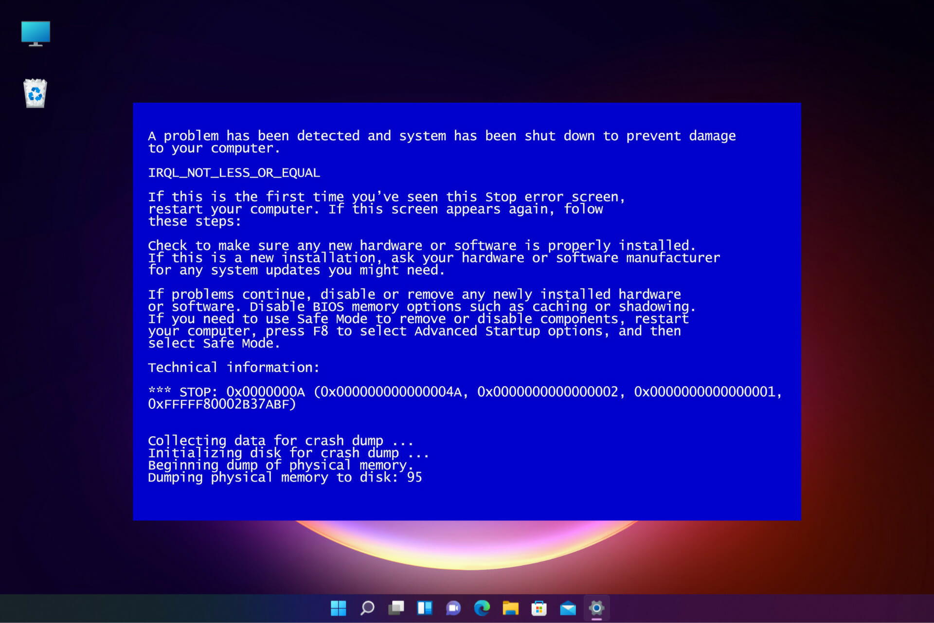 Fix IRQL_NOT_LESS_OR_EQUAL error on Windows 11