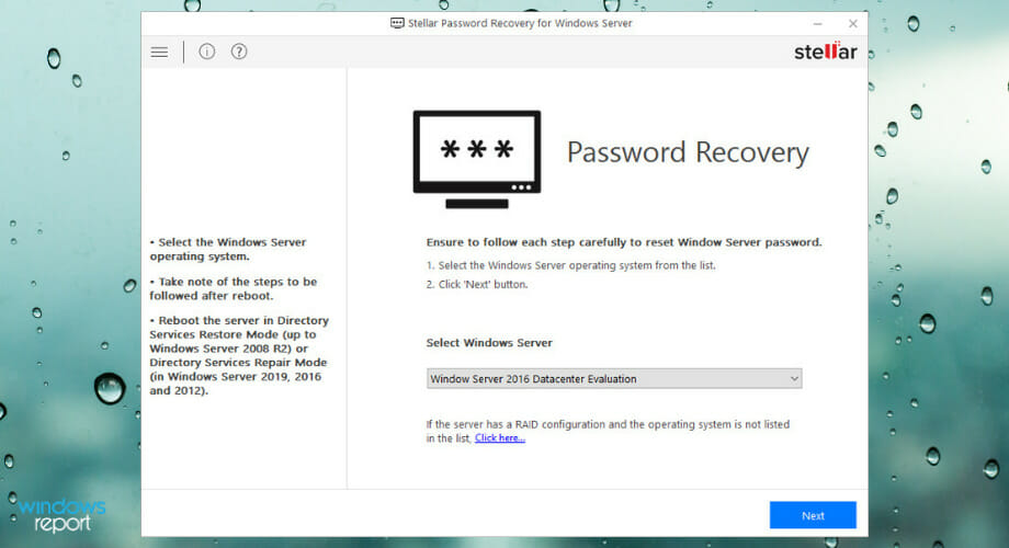 Windows Server password reset tools
