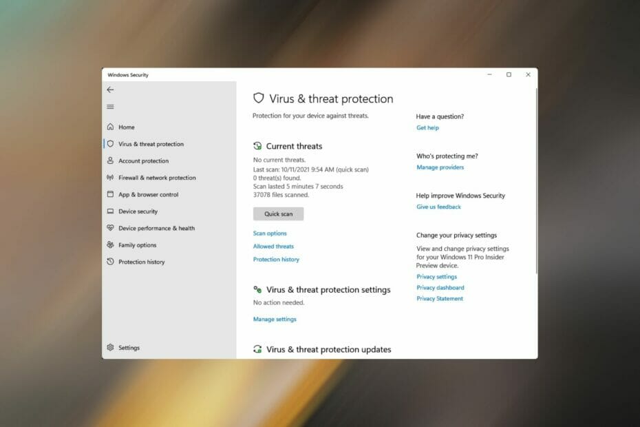 Windows 11 Virus and Threat Protection Not Working [Fix]
